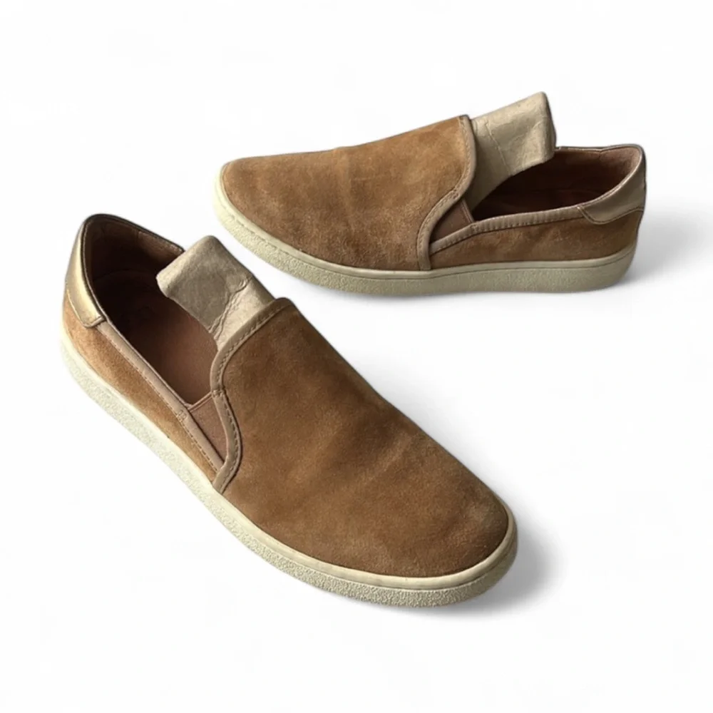 UGG Suede Tan Brown Slip-On Loafers, Women’s Sz 7.5